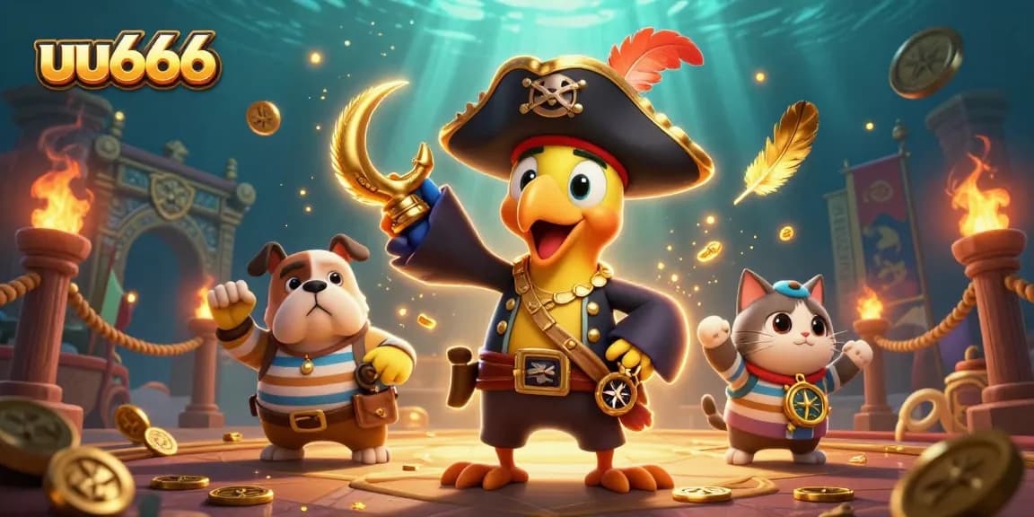Experience thrilling action at uu666 with a pirate captain navigating a rich gambling adventure.