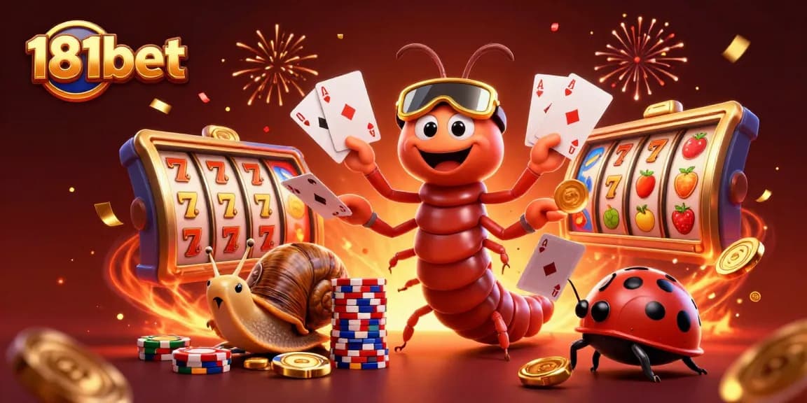 Experience the excitement of 181bet with vibrant 3D casino characters and thrilling slot games.