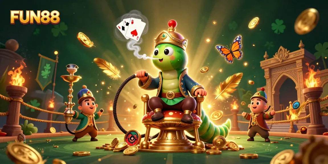 Experience FUN88 with dynamic casino action featuring games and golden coins swirling around!
