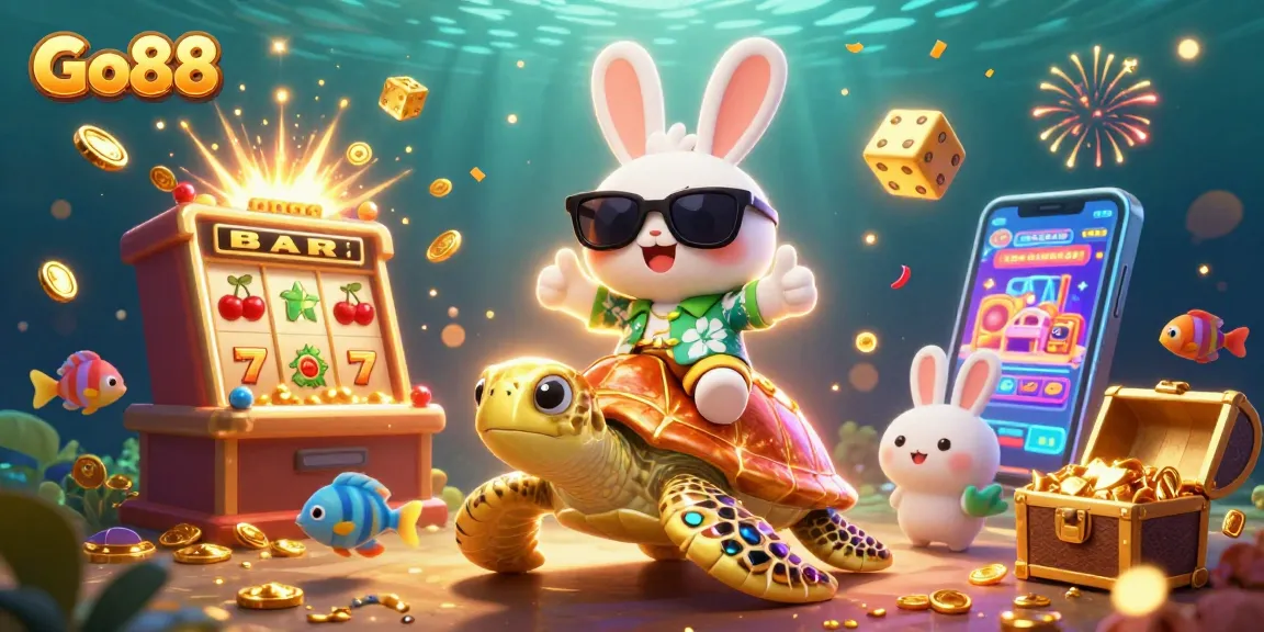 Experience Go88's thrilling games and vibrant visuals with this captivating 3D illustration.
