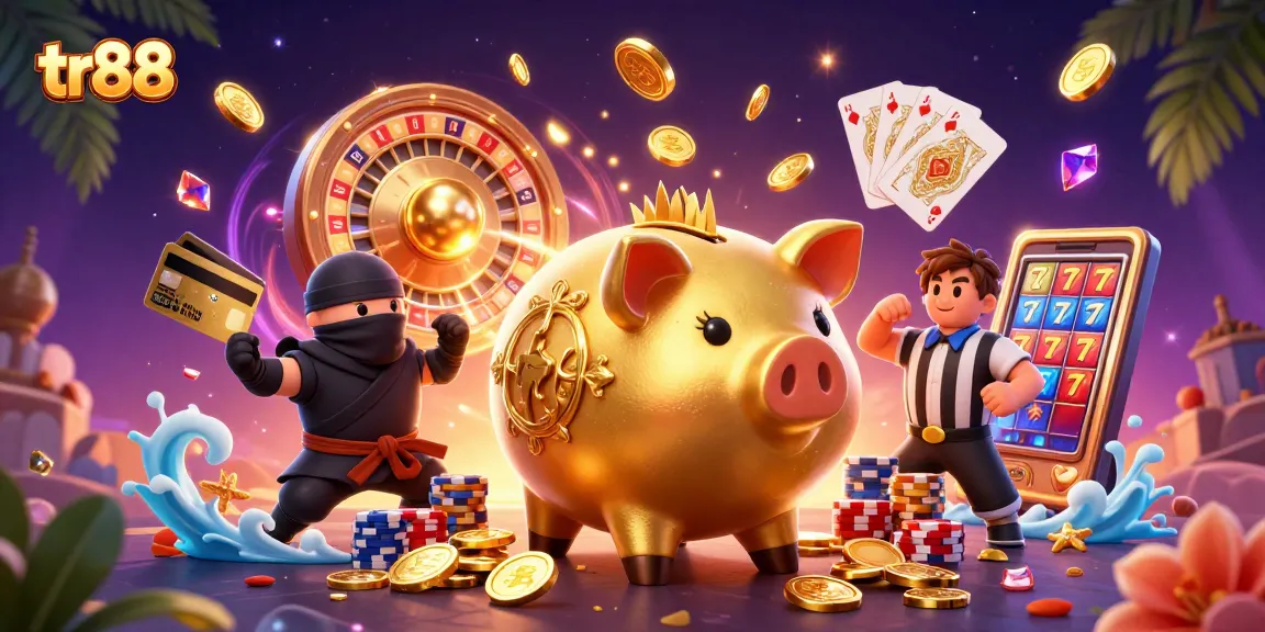 Engage with the immersive tr88 casino scene featuring dynamic characters and vibrant gambling elements.