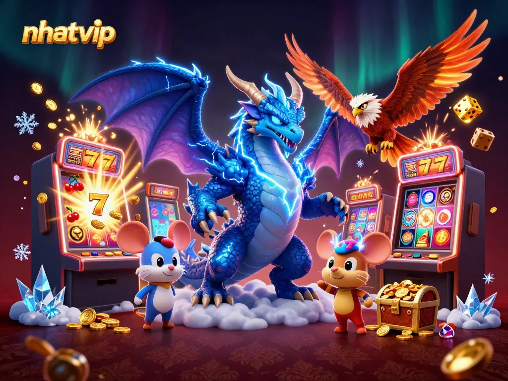 Nhatvip offers an electrifying casino experience featuring dynamic characters and thrilling game elements.