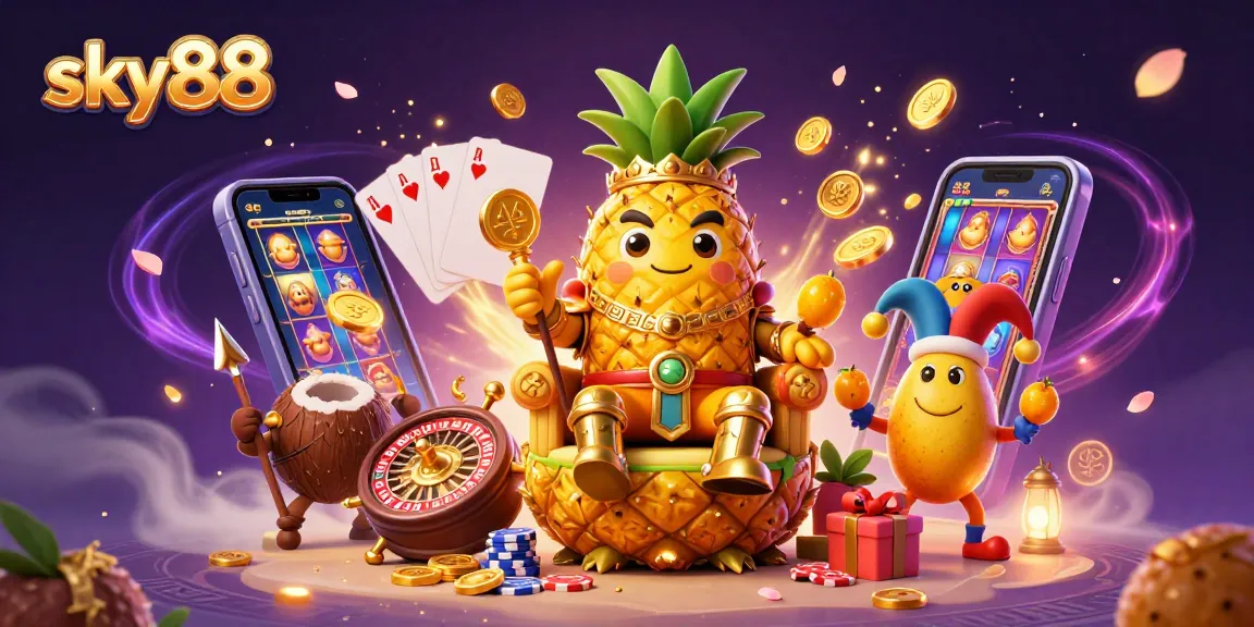 Experience exciting gameplay at sky88 with our vibrant beach casino scene featuring dynamic characters.