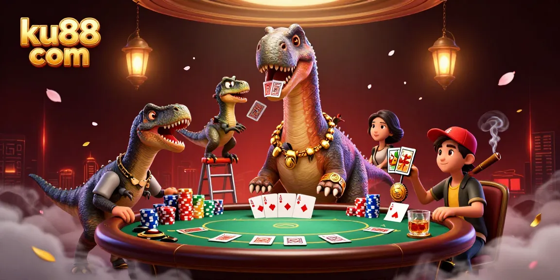 Engage with ku88 com's thrilling poker scene in a vibrant cartoon universe.