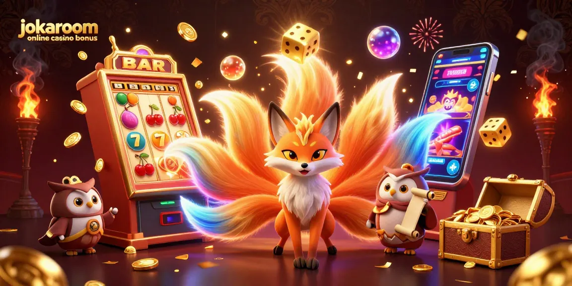 Engage with the jokaroom online casino bonus promotional illustration showcasing vibrant gaming elements.