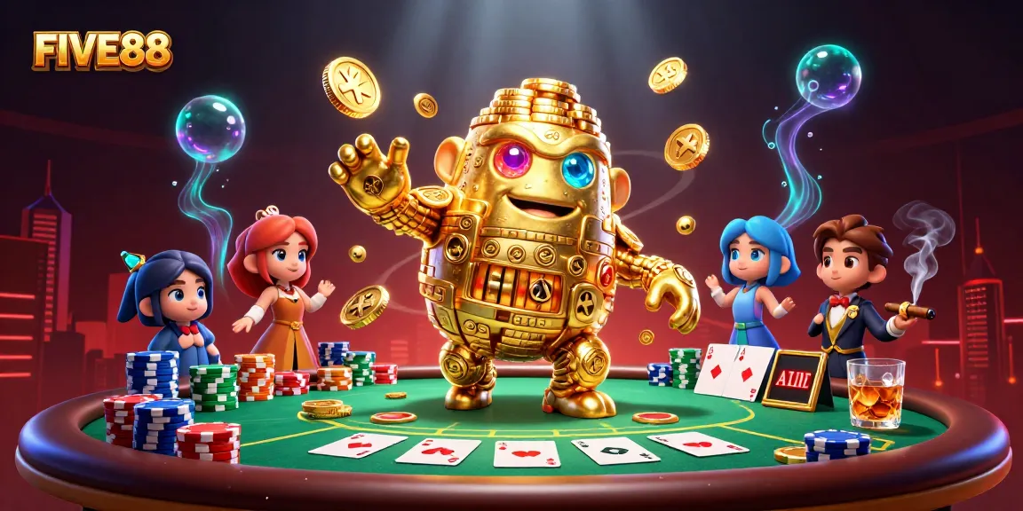 Experience the exciting gaming world of FIVE88 with vibrant visuals and dynamic elements.