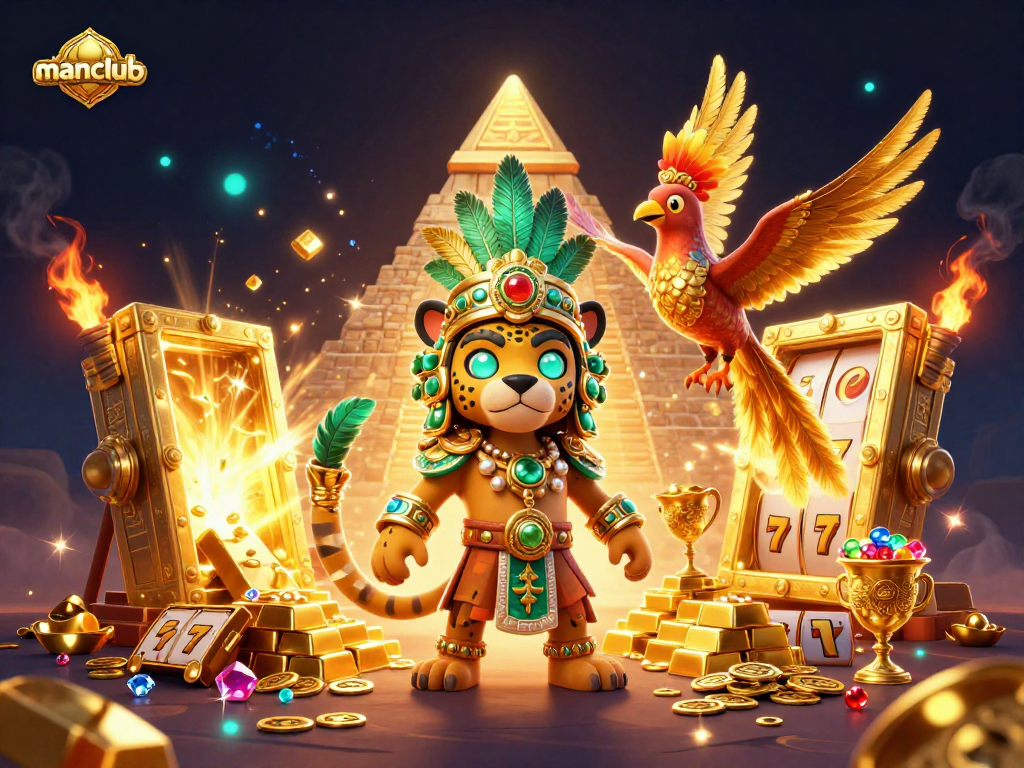 Experience the thrill of manclub casino adventures with vibrant Mayan characters and golden treasures.