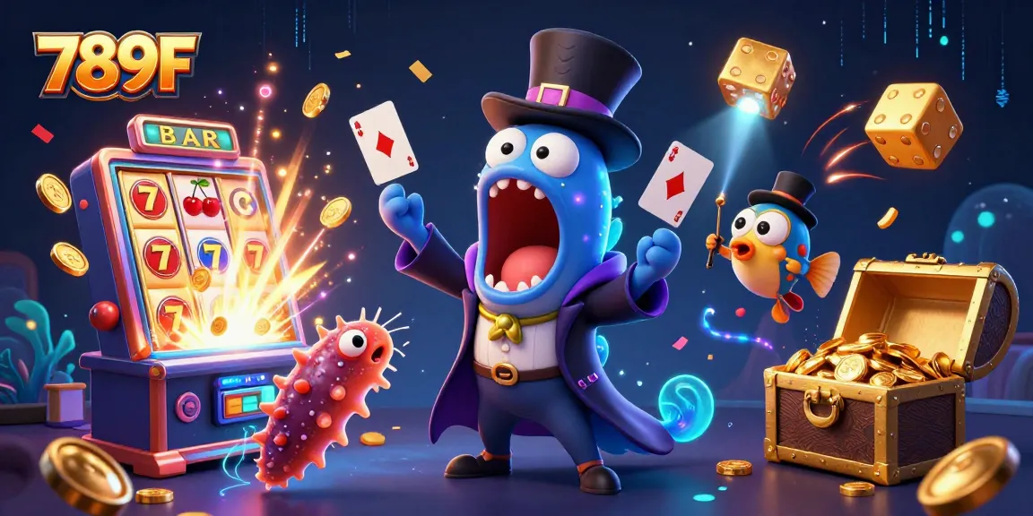 Engage in thrilling gambling with 789F featuring a magician eel, anglerfish spotlight, and jackpot excitement.