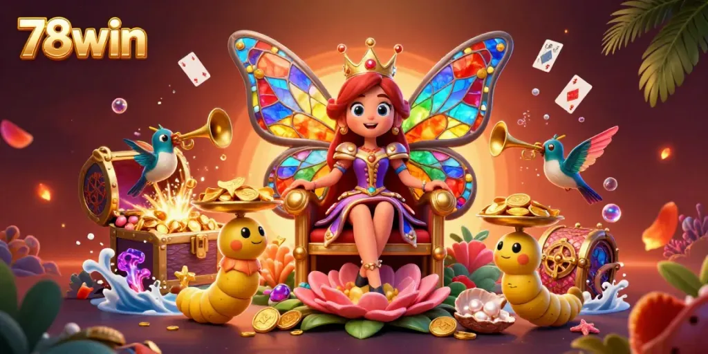 Experience the excitement of 78win's dynamic casino world with vibrant characters and games.